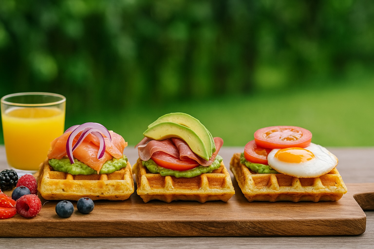 Waffles saludables con aguacate